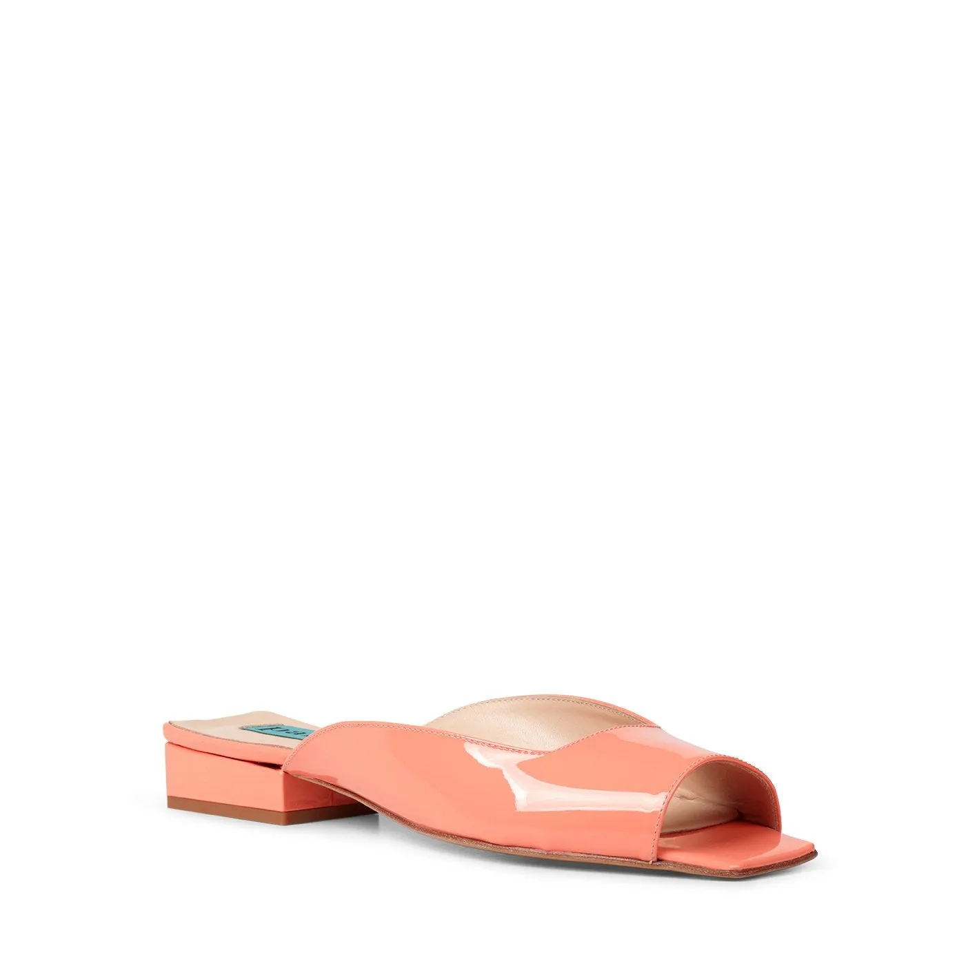 Flat Square Mule In Peach