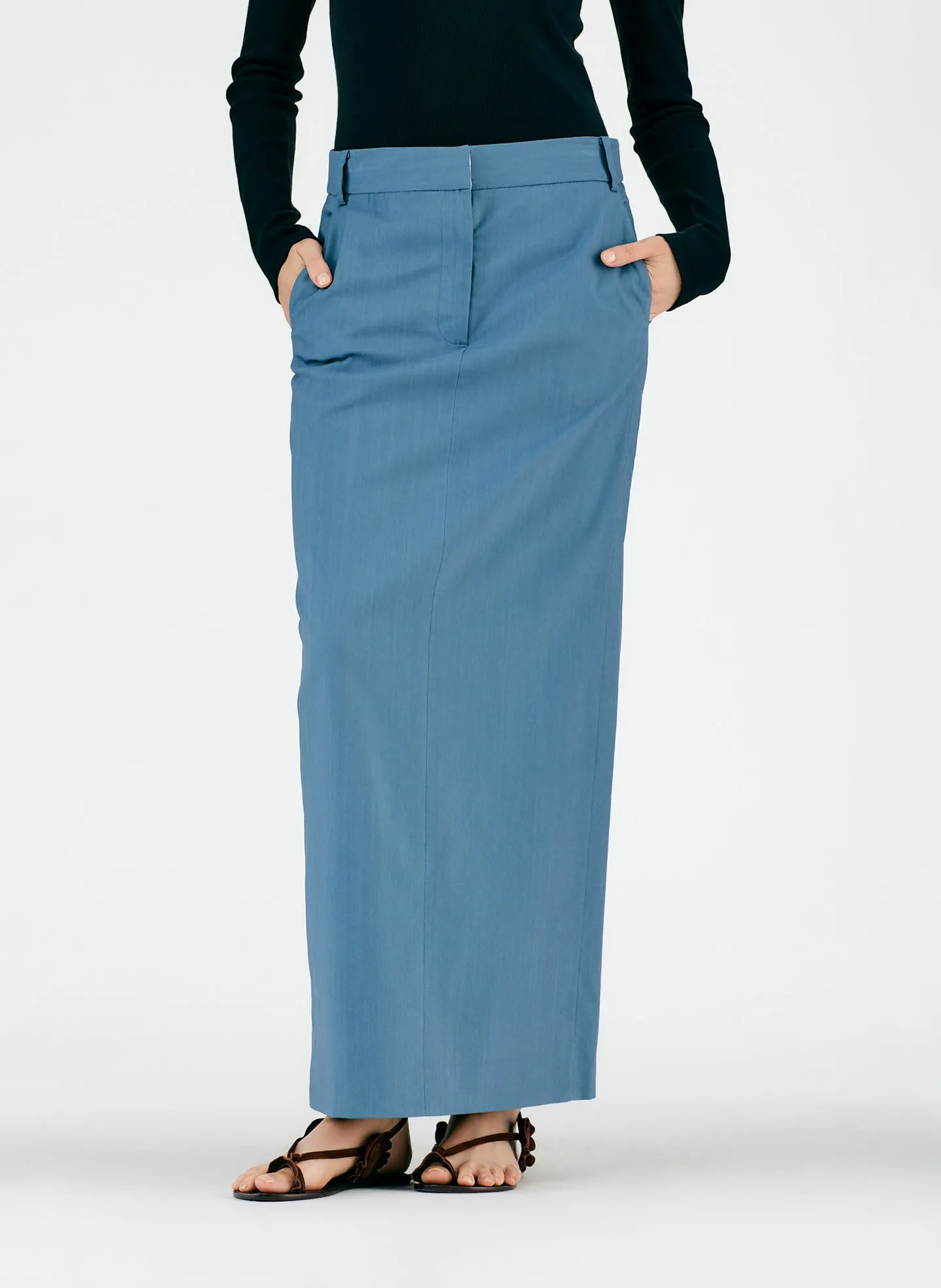 Fluid Suiting Maxi Trouser Skirt