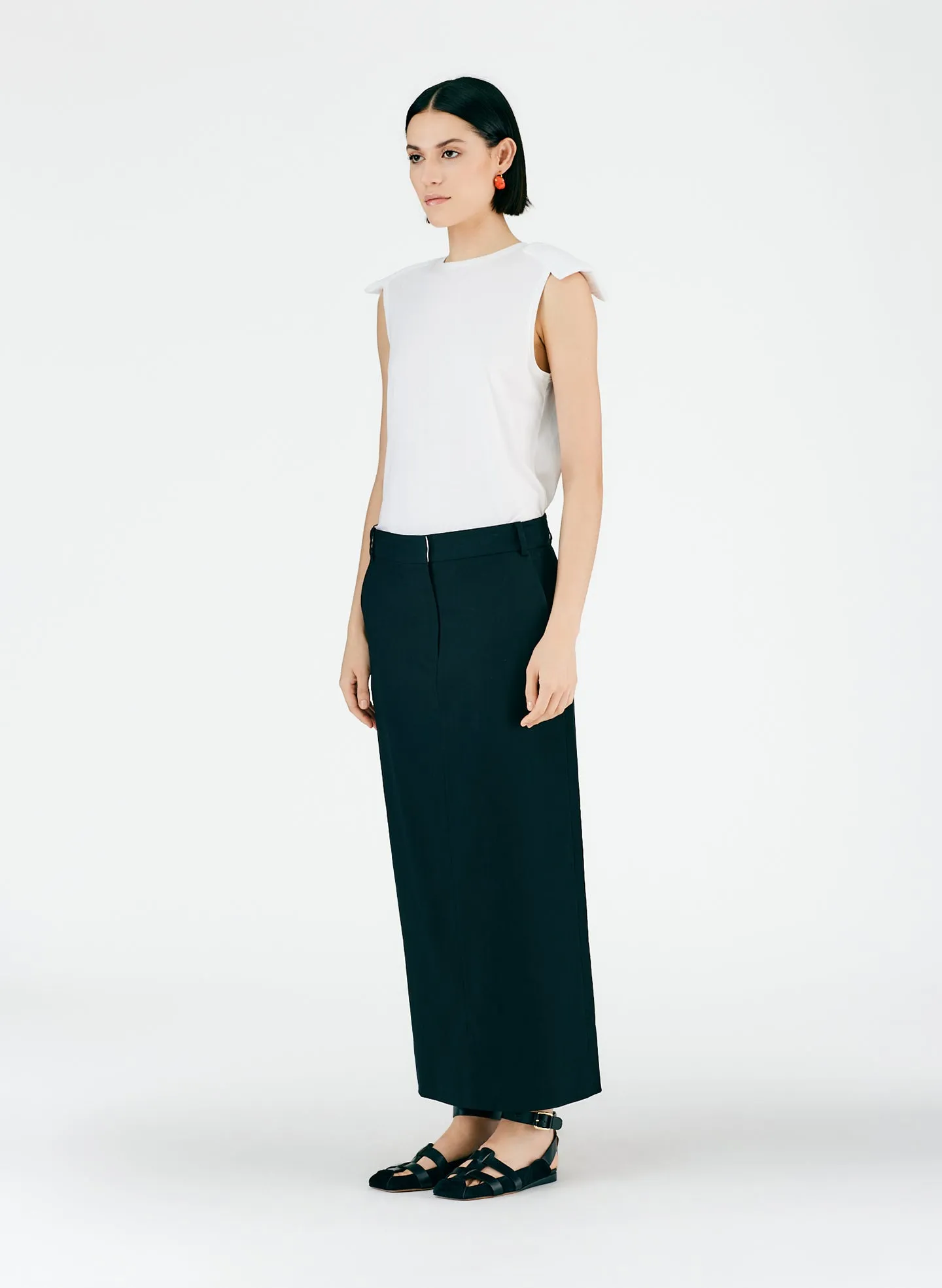 Fluid Suiting Maxi Trouser Skirt