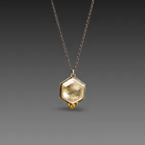 Geometric White Topaz Necklace