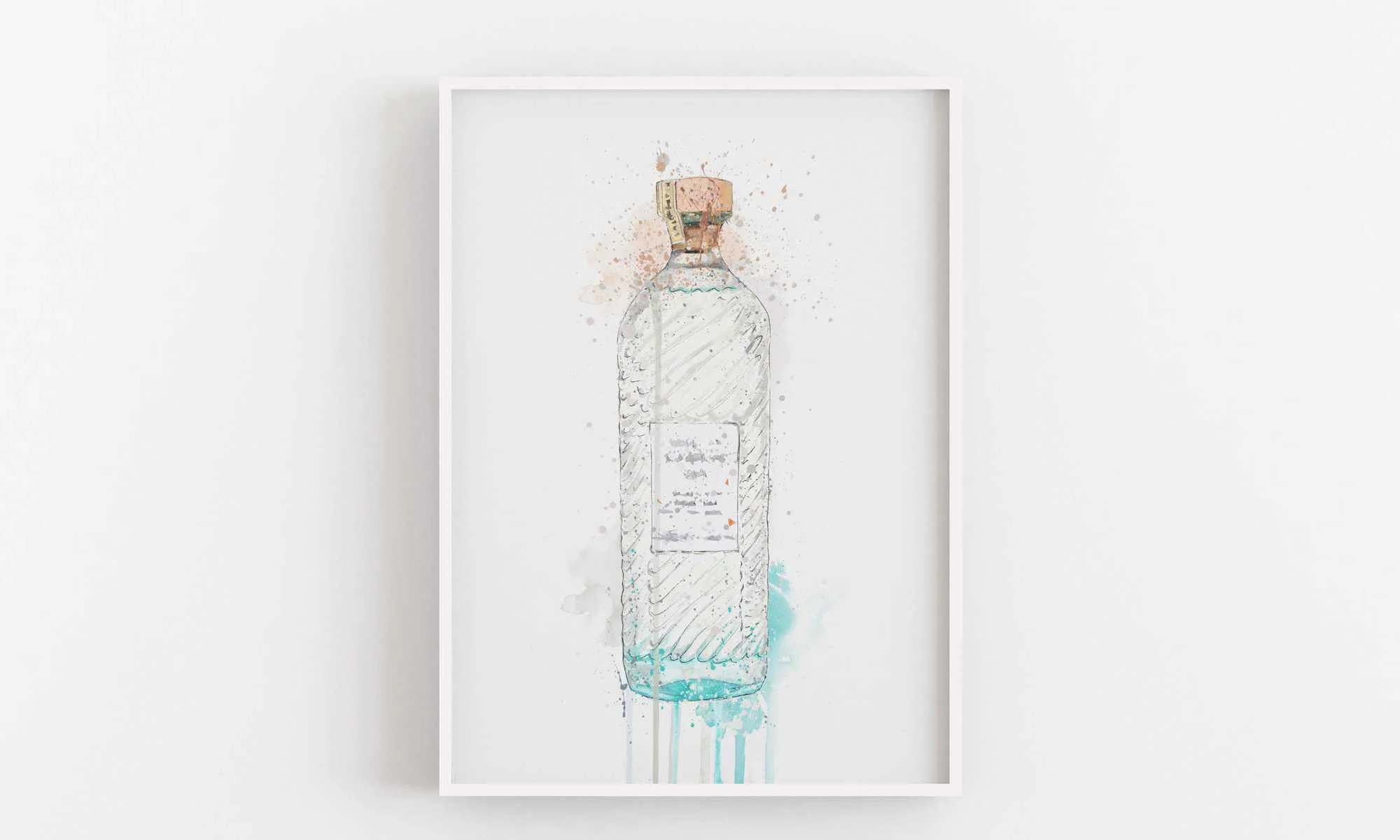 Gin Bottle Wall Art Print 'Hebridean Hue'