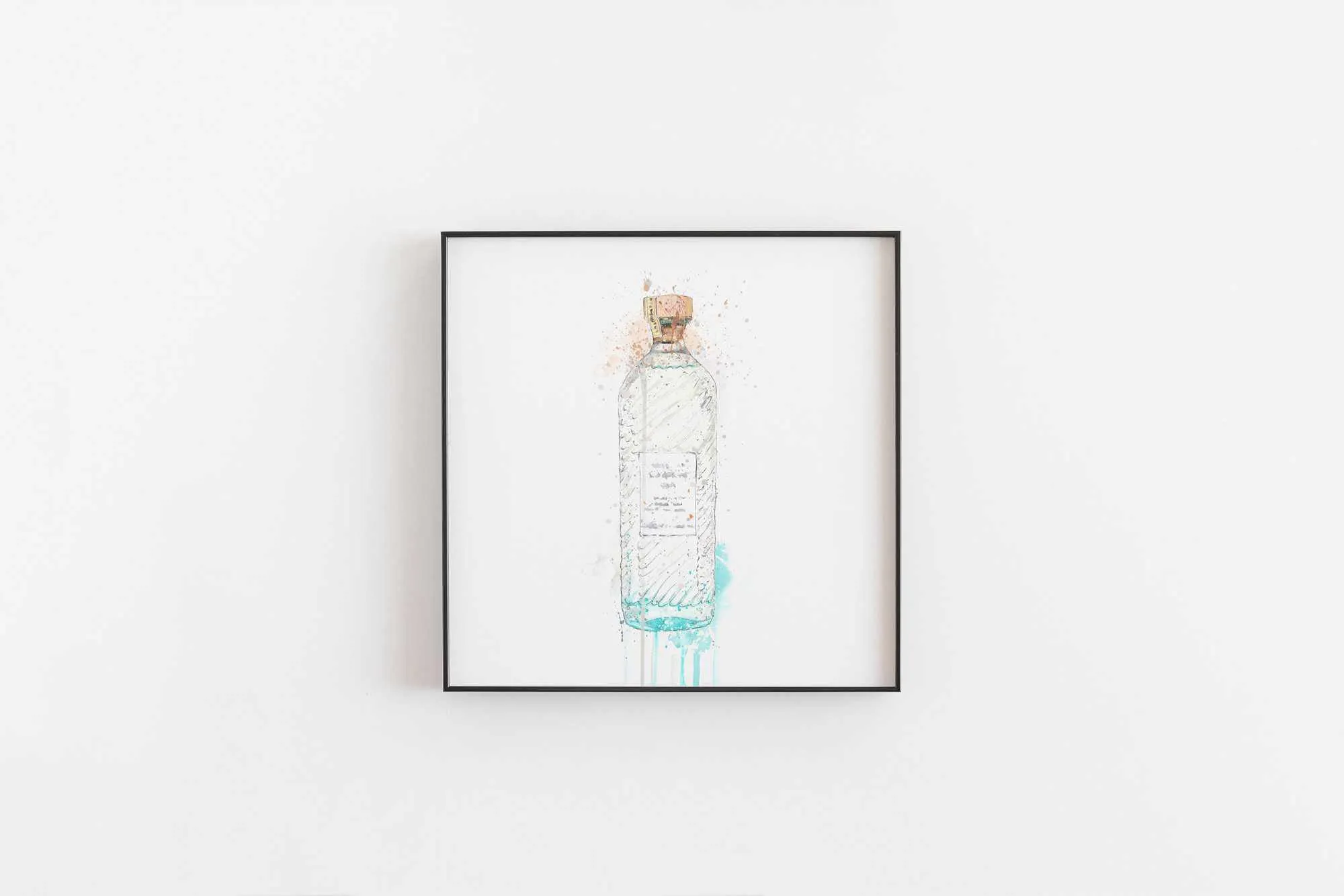 Gin Bottle Wall Art Print 'Hebridean Hue'