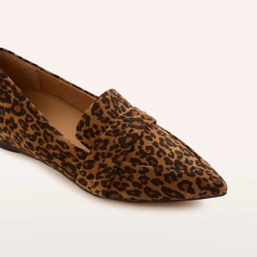 Harlow Leopard Print Suede