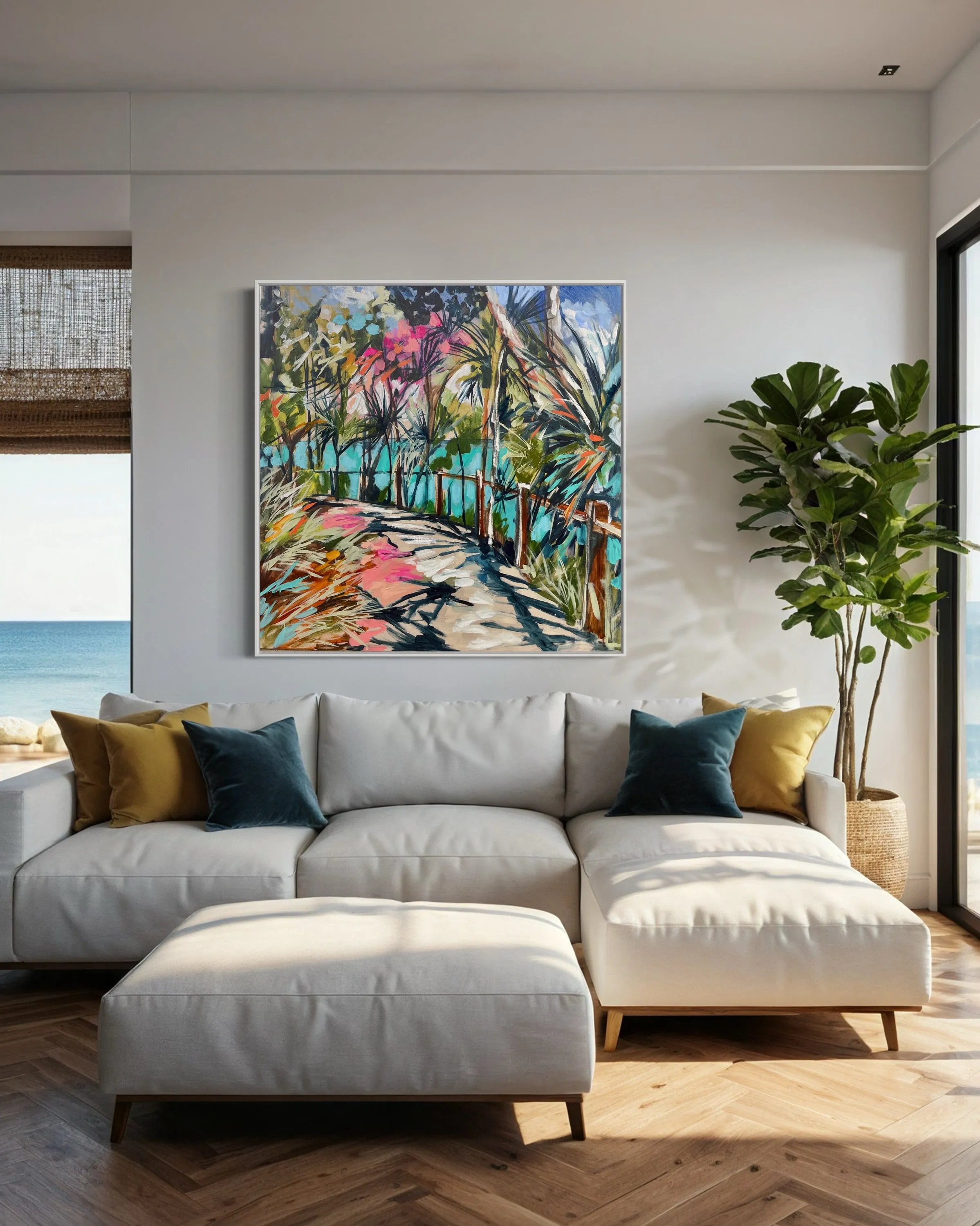 Hidden Gem - Noosa National Park -original on gallery canvas - 90x90 Cm