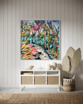 Hidden Gem - Noosa National Park -original on gallery canvas - 90x90 Cm