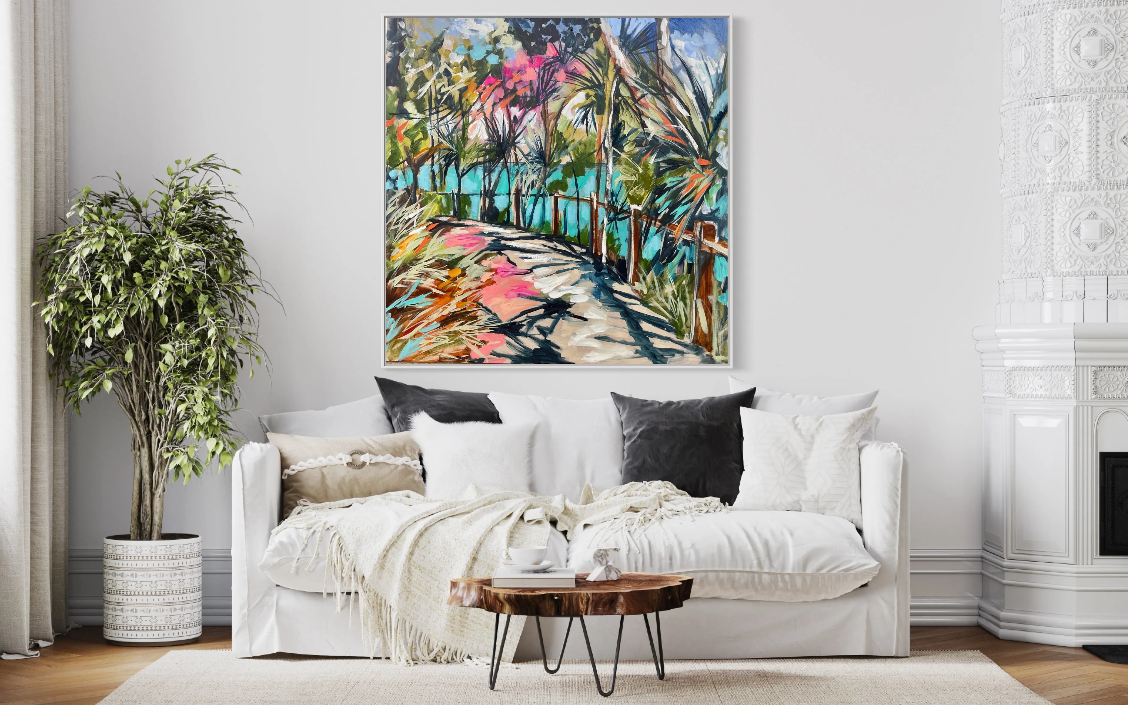 Hidden Gem - Noosa National Park -original on gallery canvas - 90x90 Cm