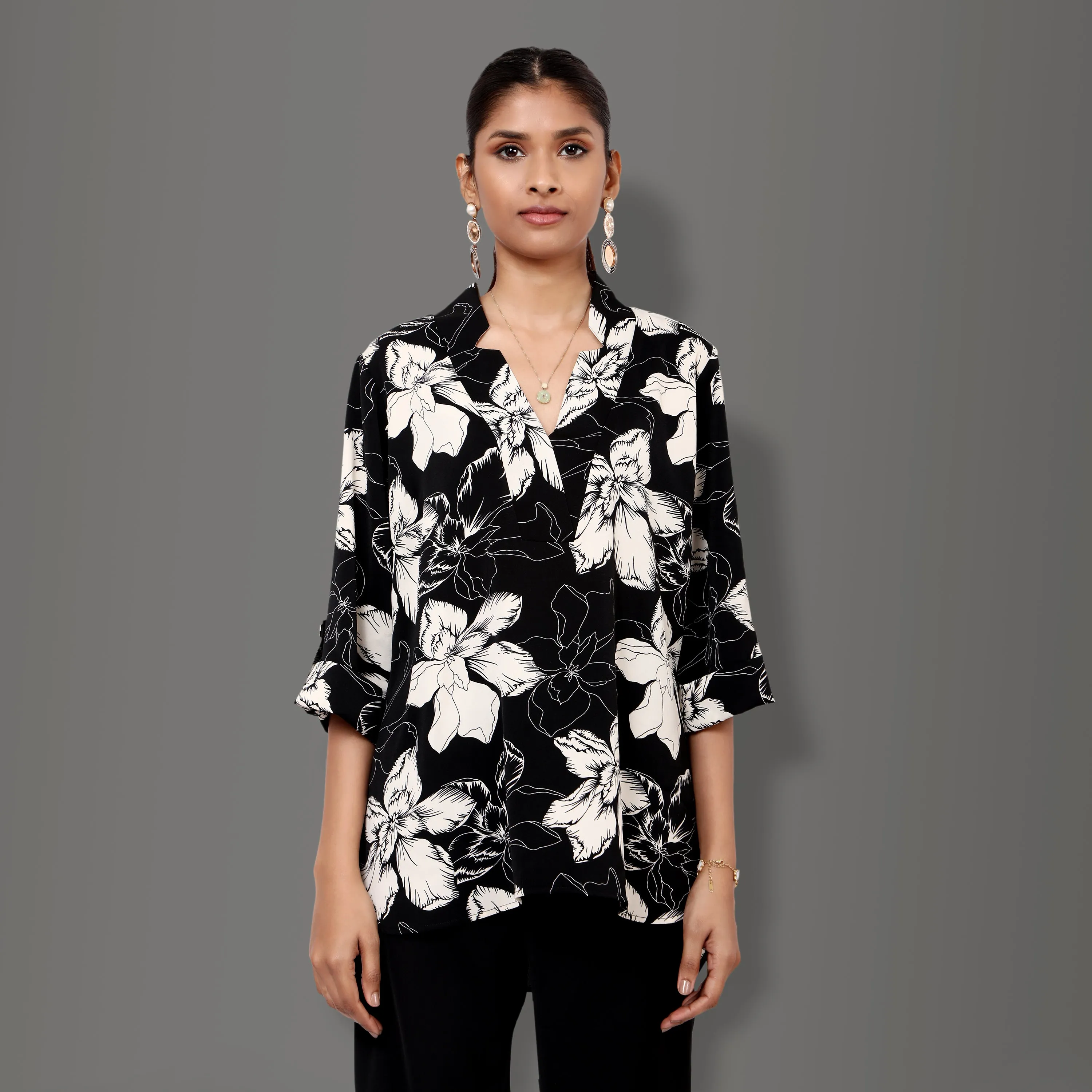 Irina floral printed top