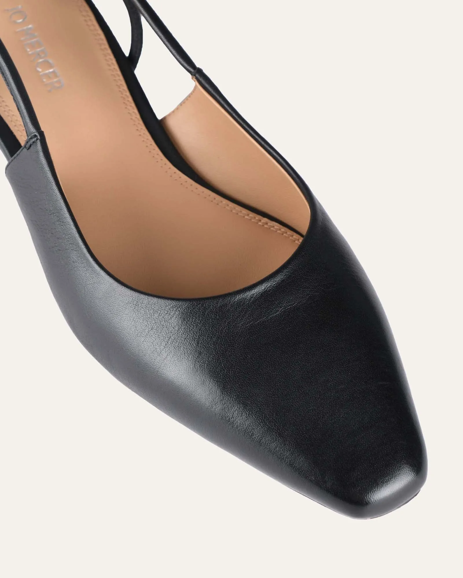 LARISSA DRESS FLATS BLACK LEATHER