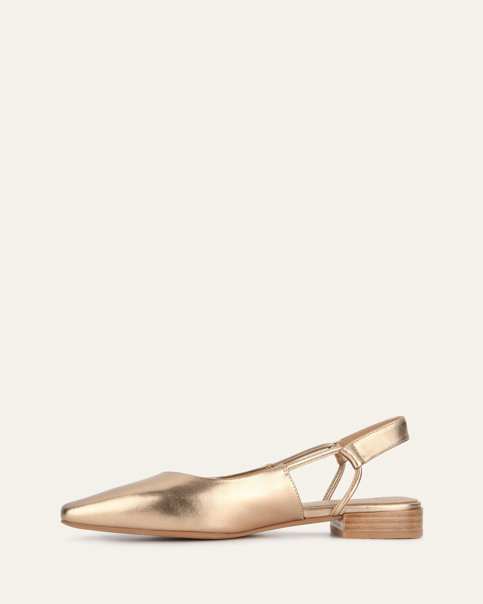 LARISSA DRESS FLATS GOLD LEATHER