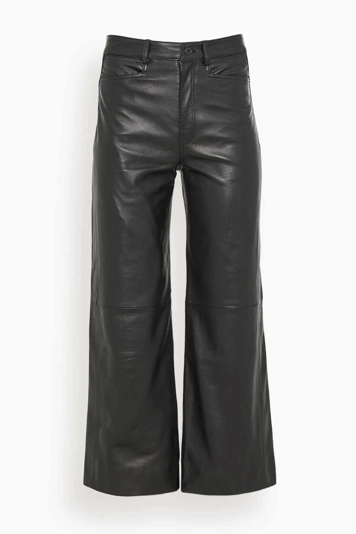 Leather Culottes in Black