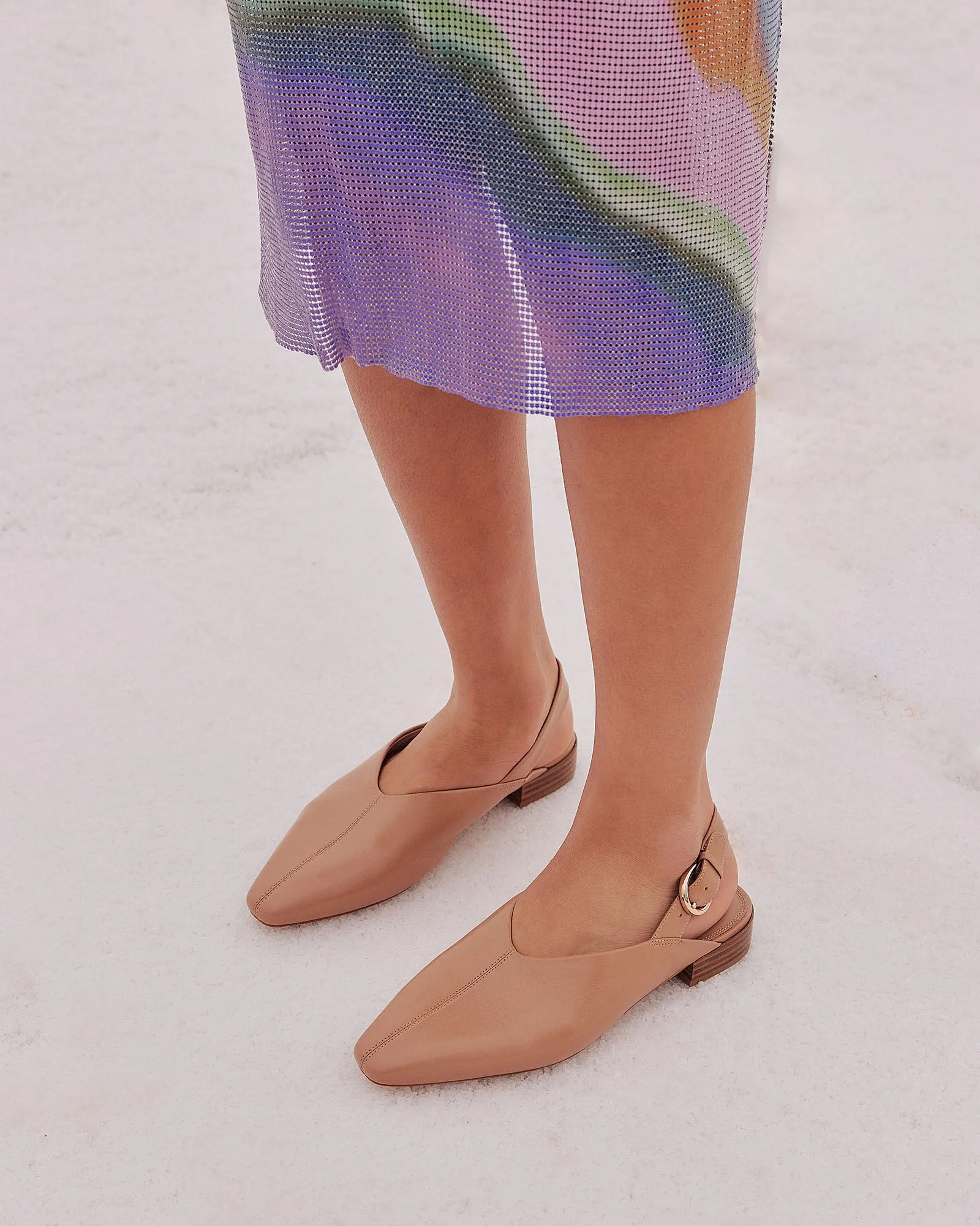 LILLIAN CASUAL FLATS TAN LEATHER