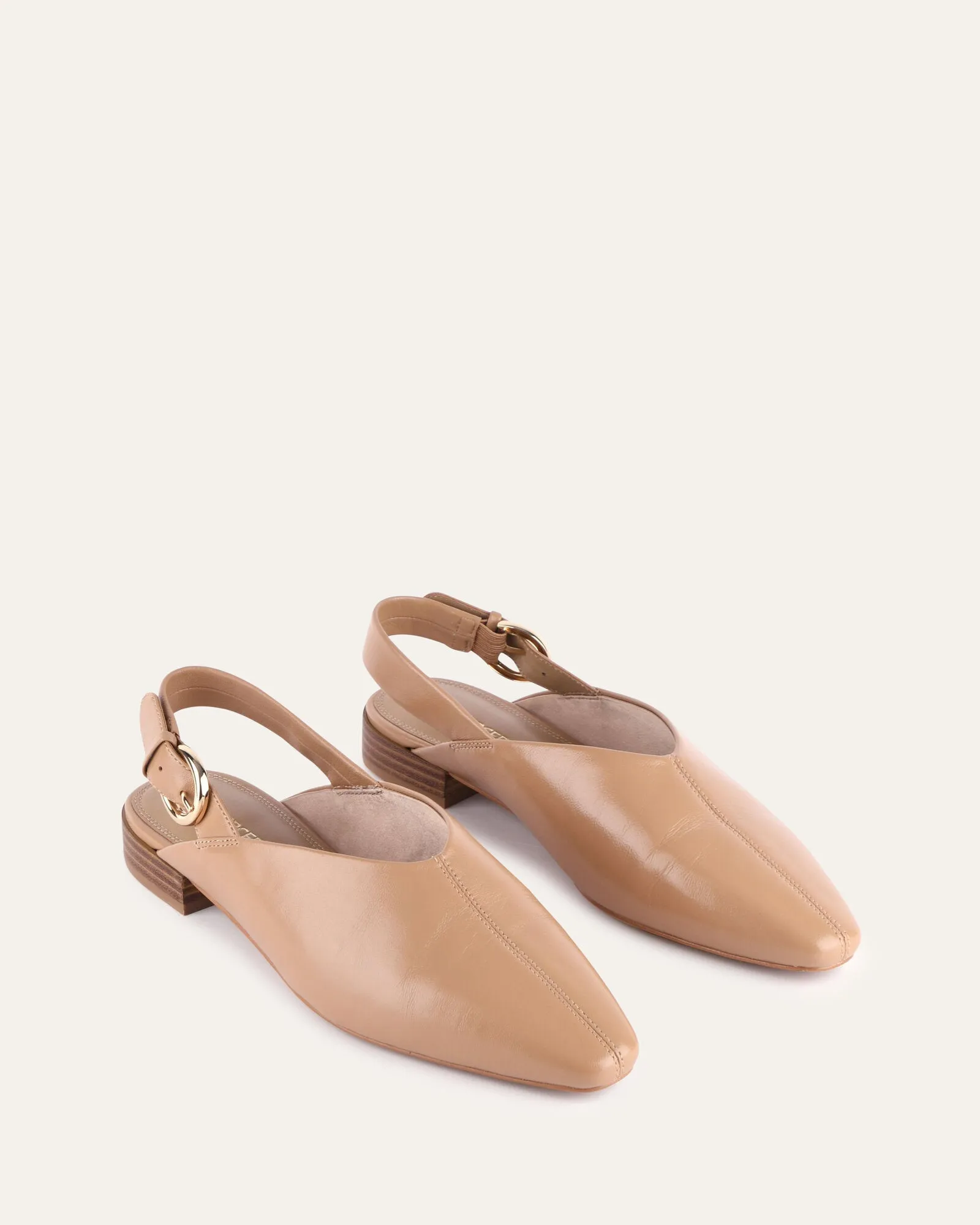 LILLIAN CASUAL FLATS TAN LEATHER