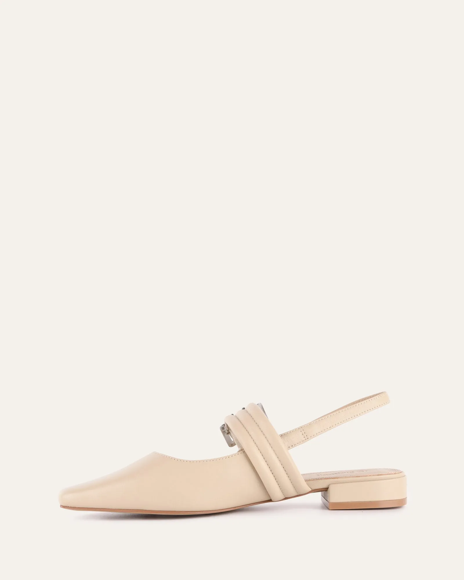 LONDON CASUAL FLATS SAND LEATHER