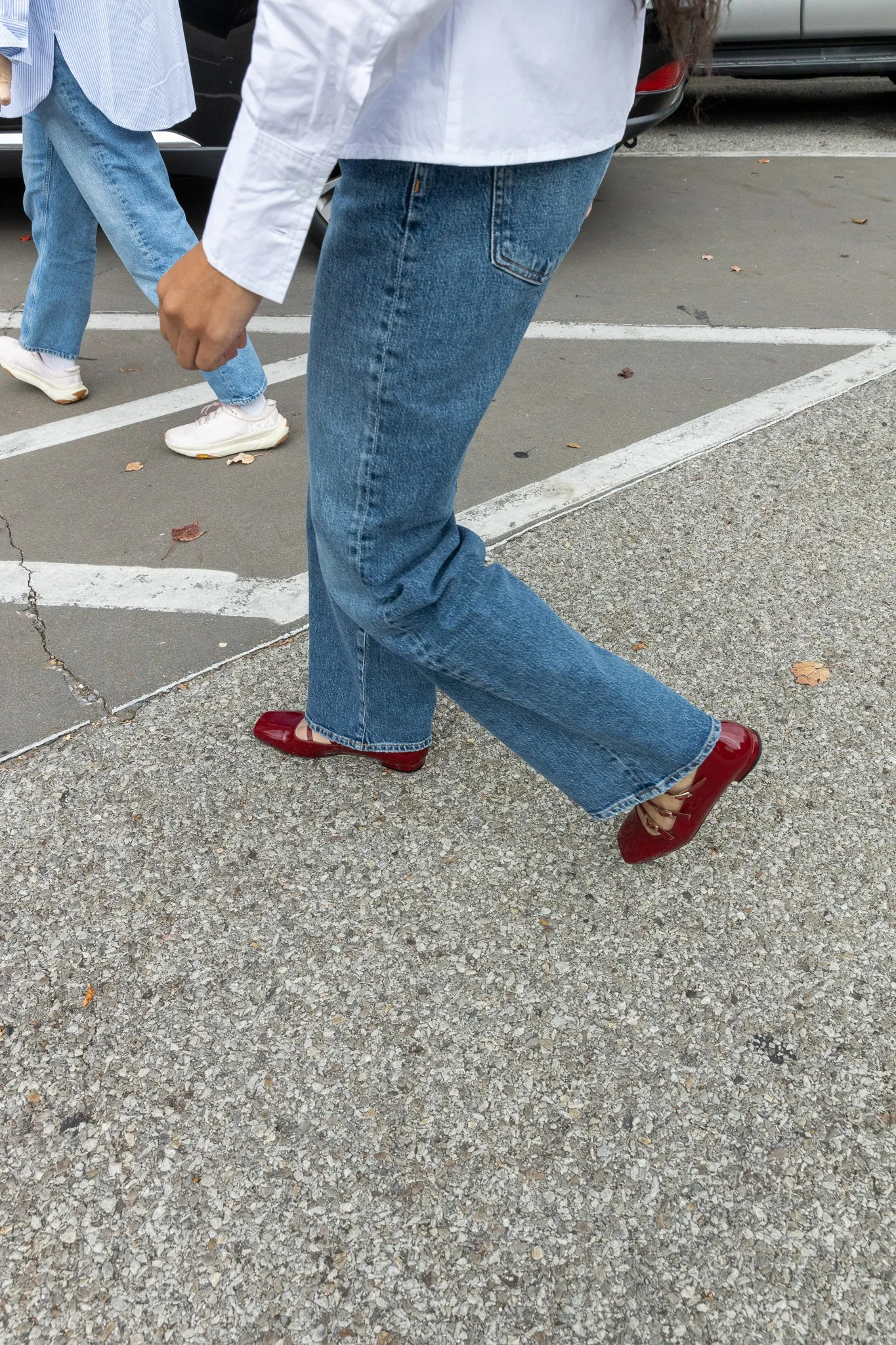 Luke Onix Wine Burgundy Leather Ballet Flats