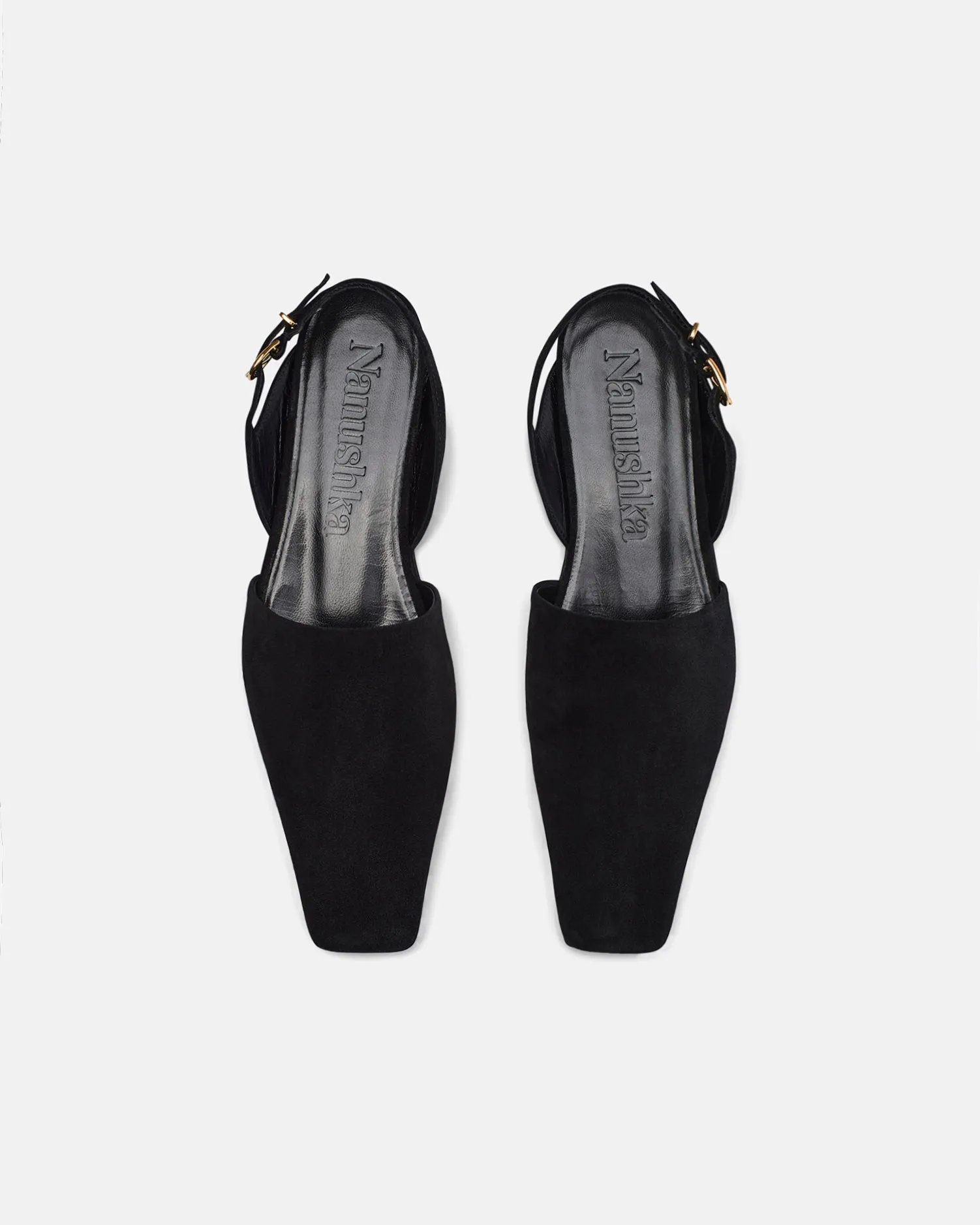 Maimu - Leather Point-Toe Flats - Black