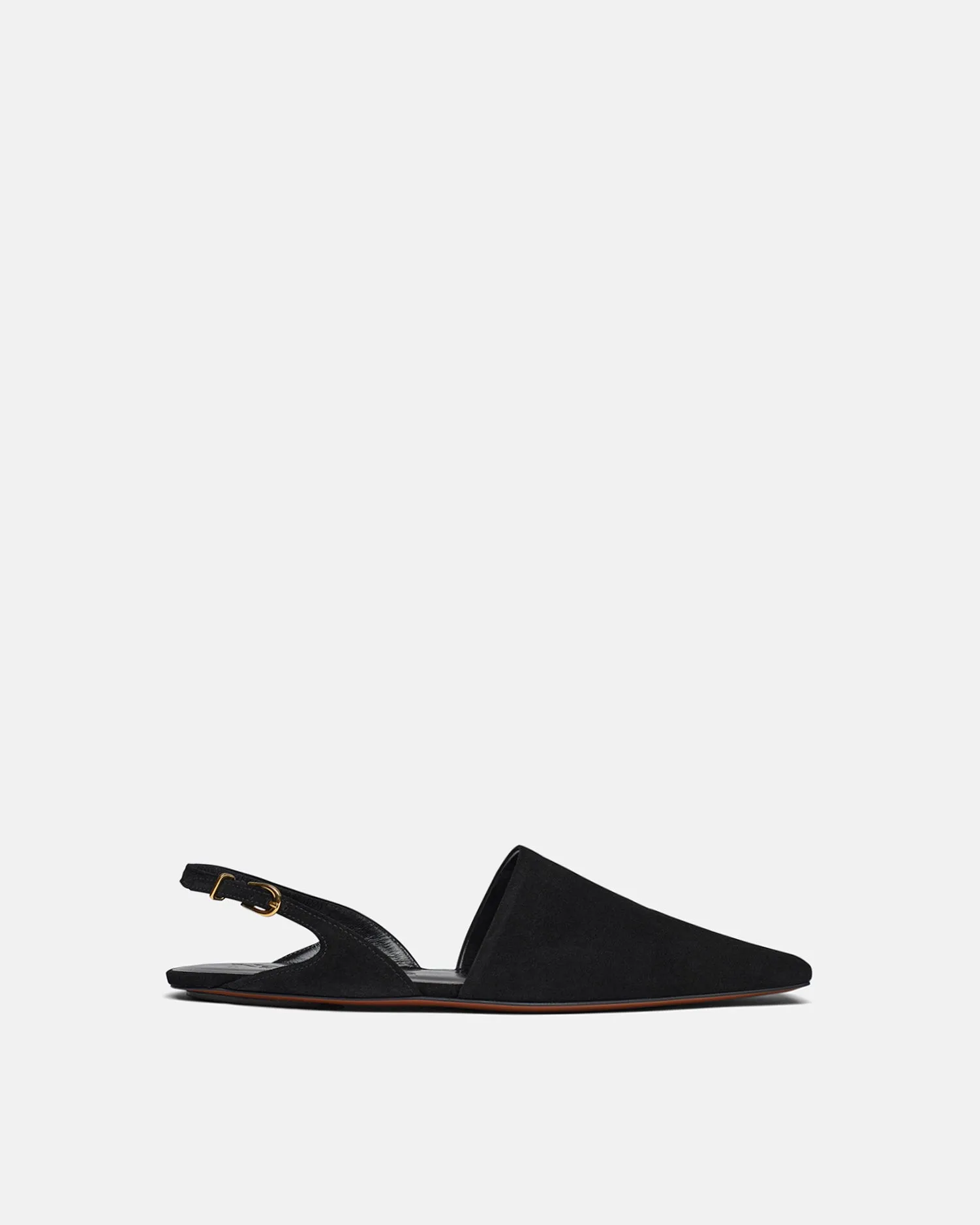 Maimu - Leather Point-Toe Flats - Black