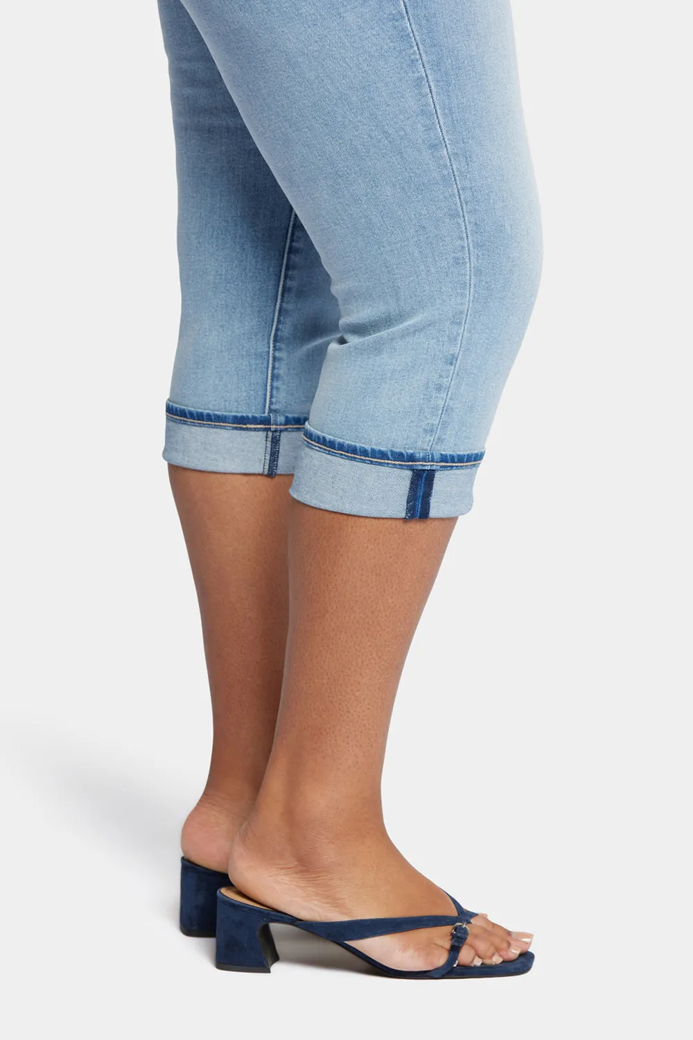 Marilyn Straight Crop Jeans In Plus Size - Afterglow