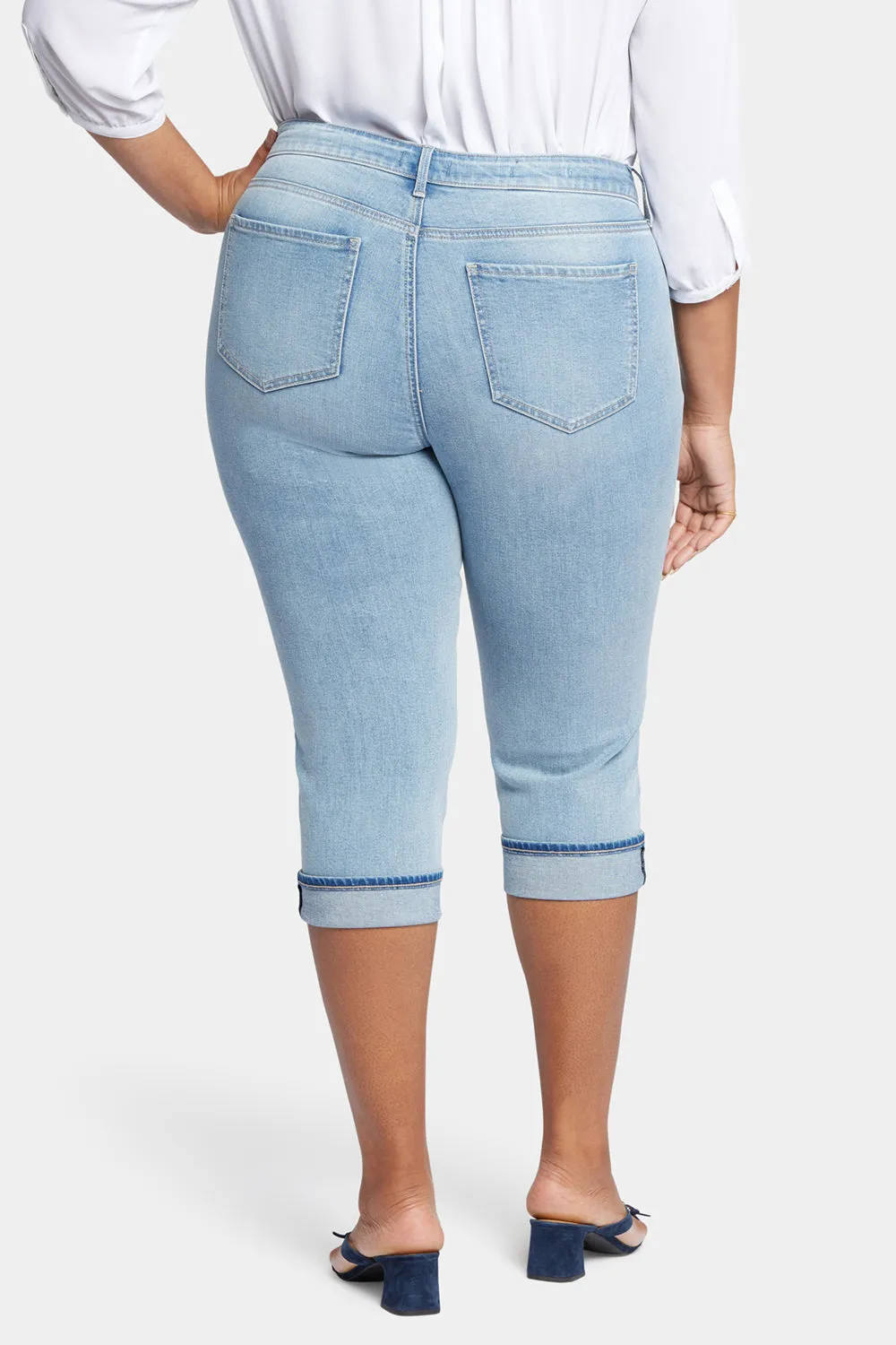 Marilyn Straight Crop Jeans In Plus Size - Afterglow