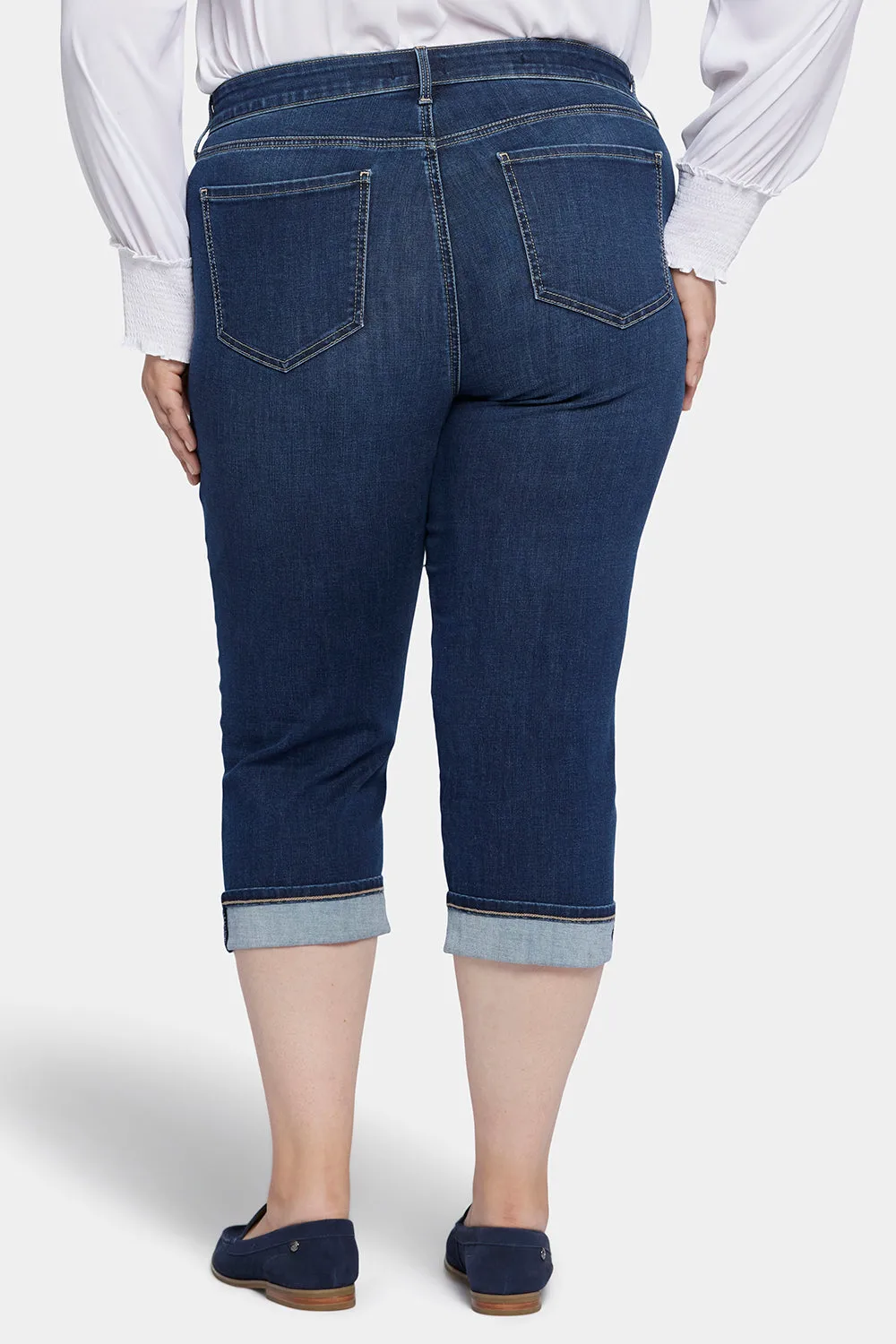 Marilyn Straight Crop Jeans In Plus Size - Cambridge