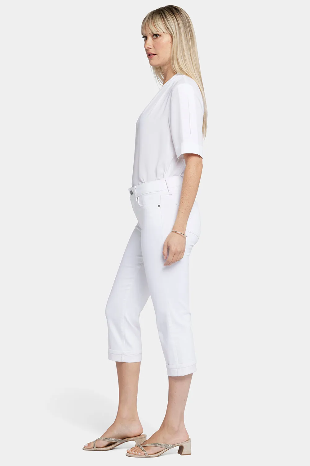 Marilyn Straight Crop Jeans - Optic White