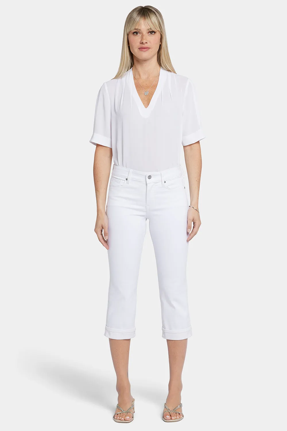 Marilyn Straight Crop Jeans - Optic White