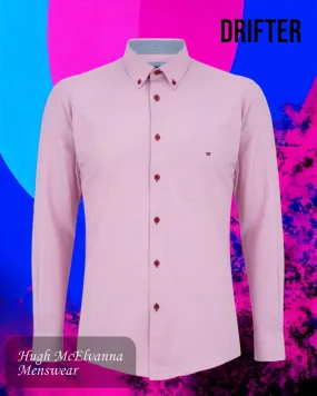 Mens Drifter Pink Long Sleeve Shirt Style: 15178/61