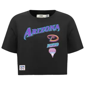 MLB ARIZONA DIAMONDBACKS RETRO CLASSIC WOMEN'S BOXY TEE (BLACK)