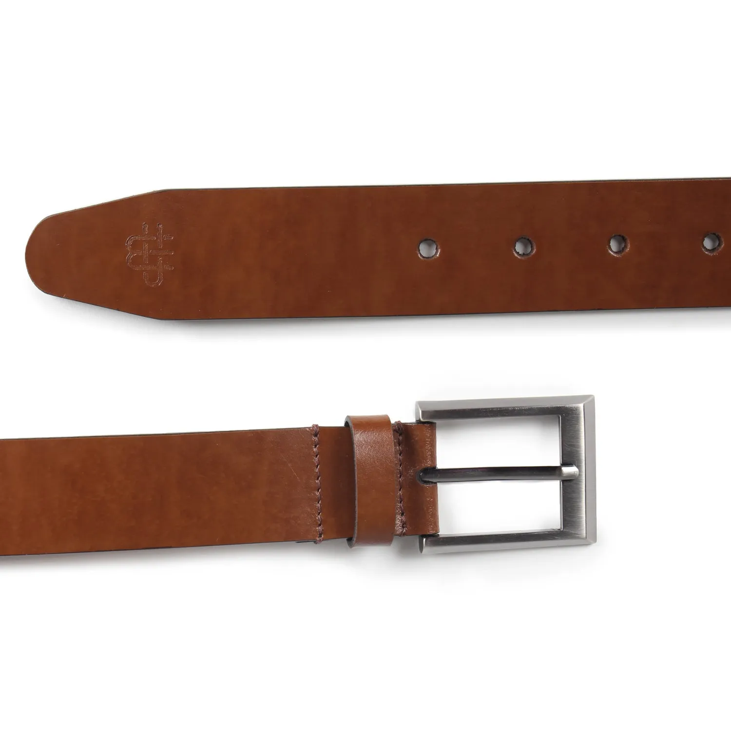 Premium Solid Pure Leather Belt - Tan