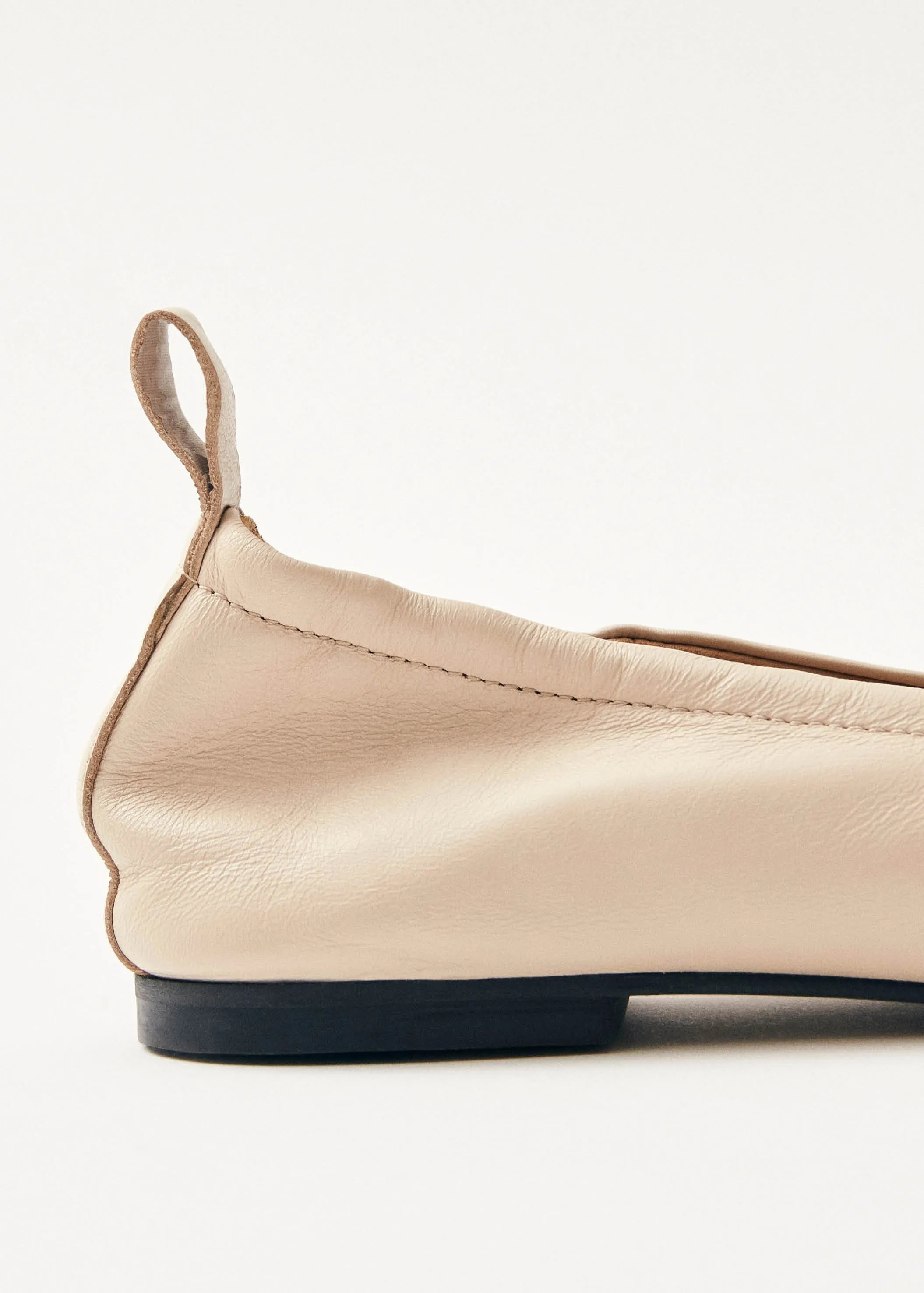 Rosalind Cream Leather Ballet Flats