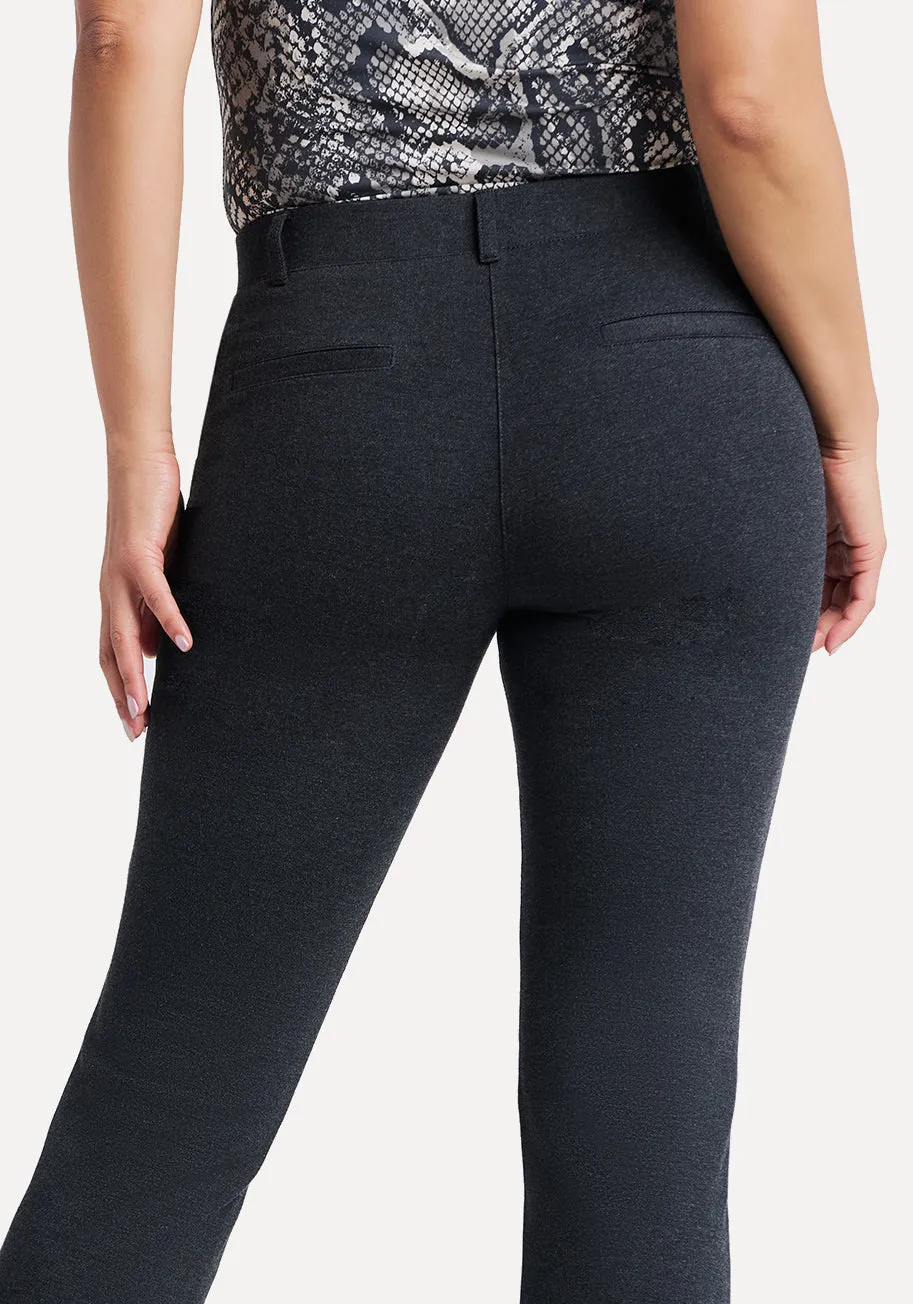 Straight-Leg | Classic Dress Pant Yoga Pant (Charcoal)