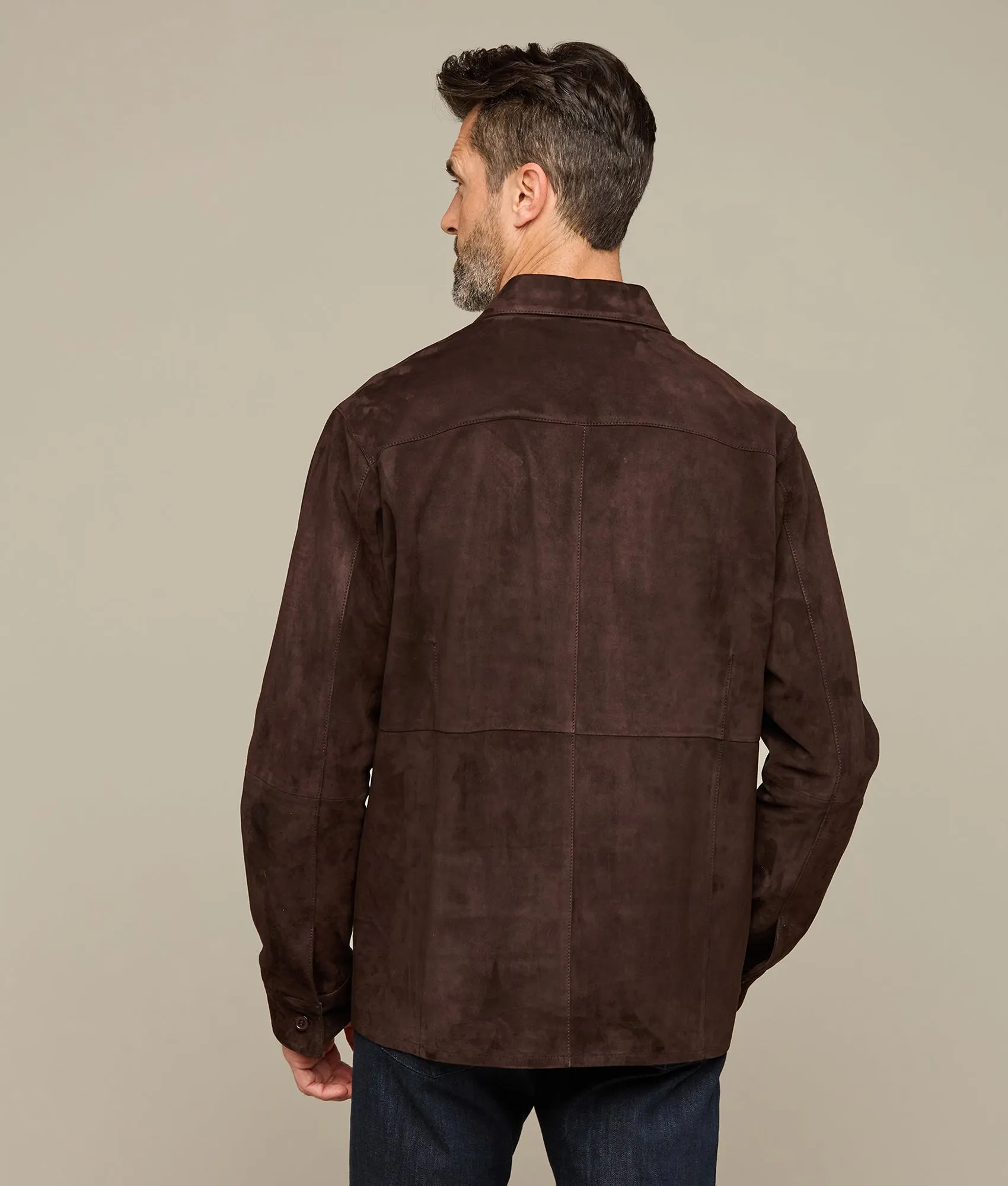 Suede Shacket :: Chocolate