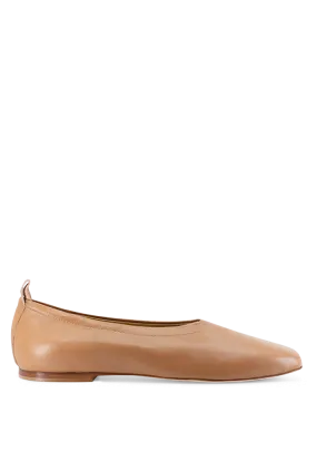 Tan Leather Ballet Flats