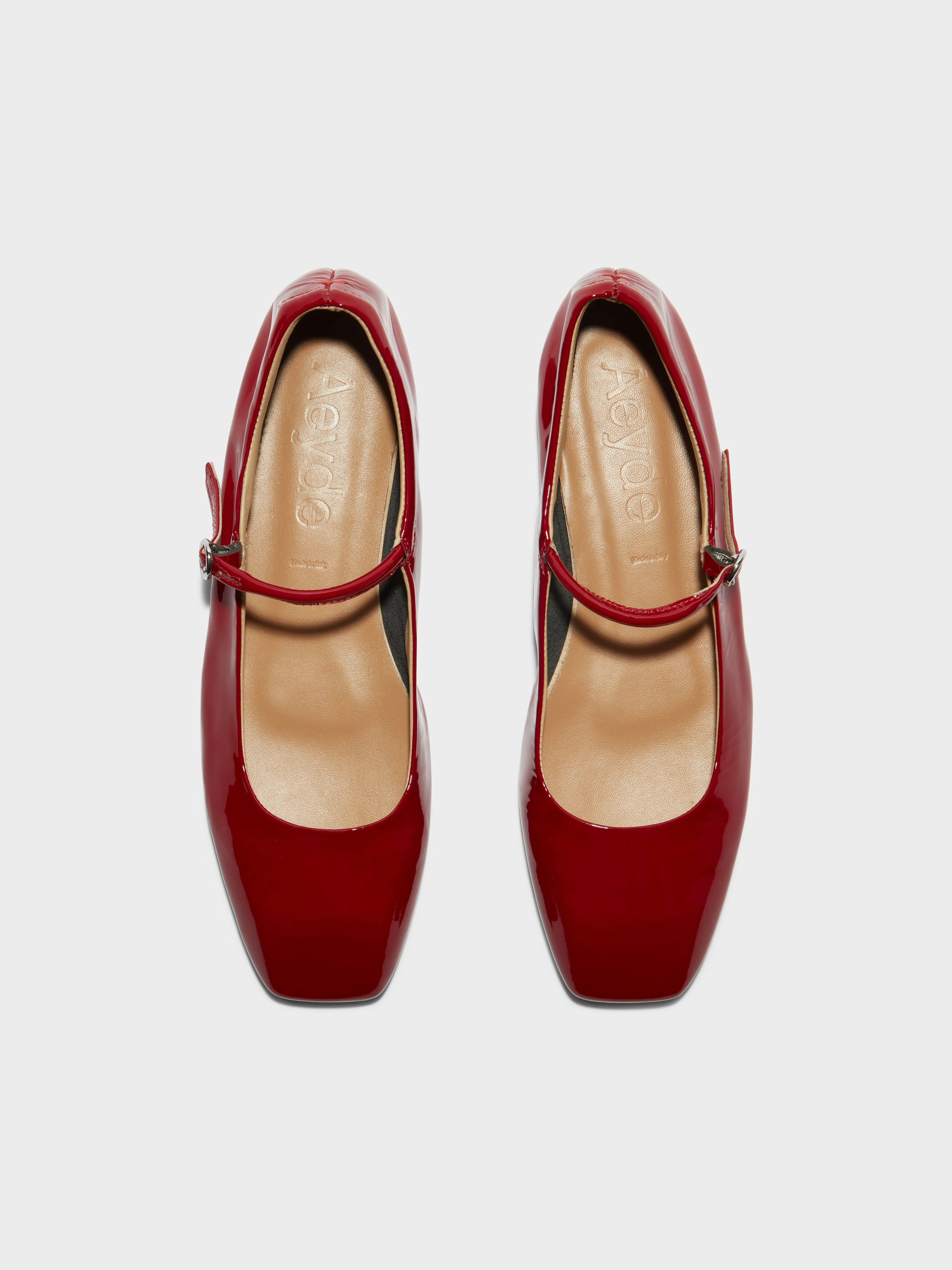 Uma Leather Mary-Jane Flats