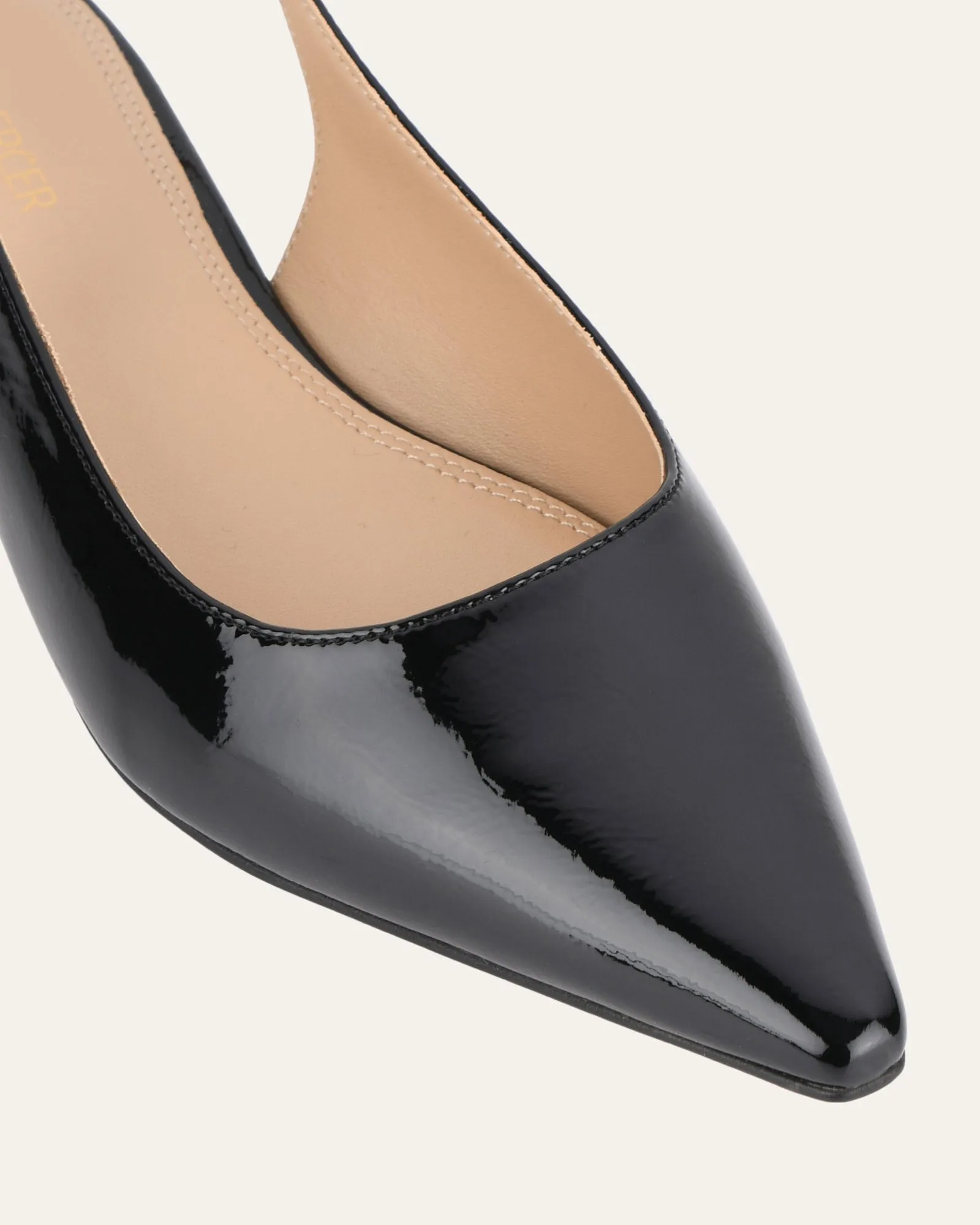 VIKTOR DRESS FLATS BLACK PATENT