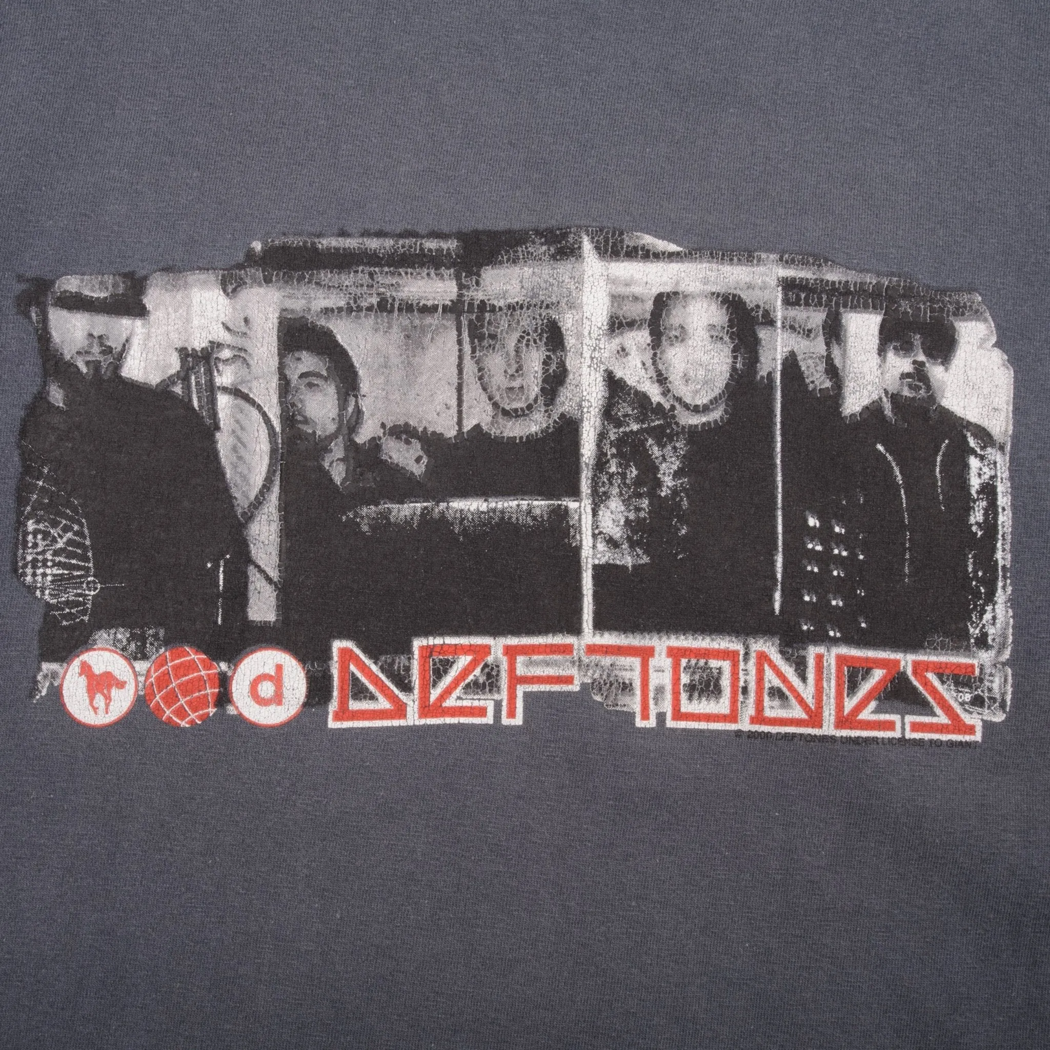 VINTAGE DEFTONES 2000 GRAY TEE SHIRT SIZE LARGE