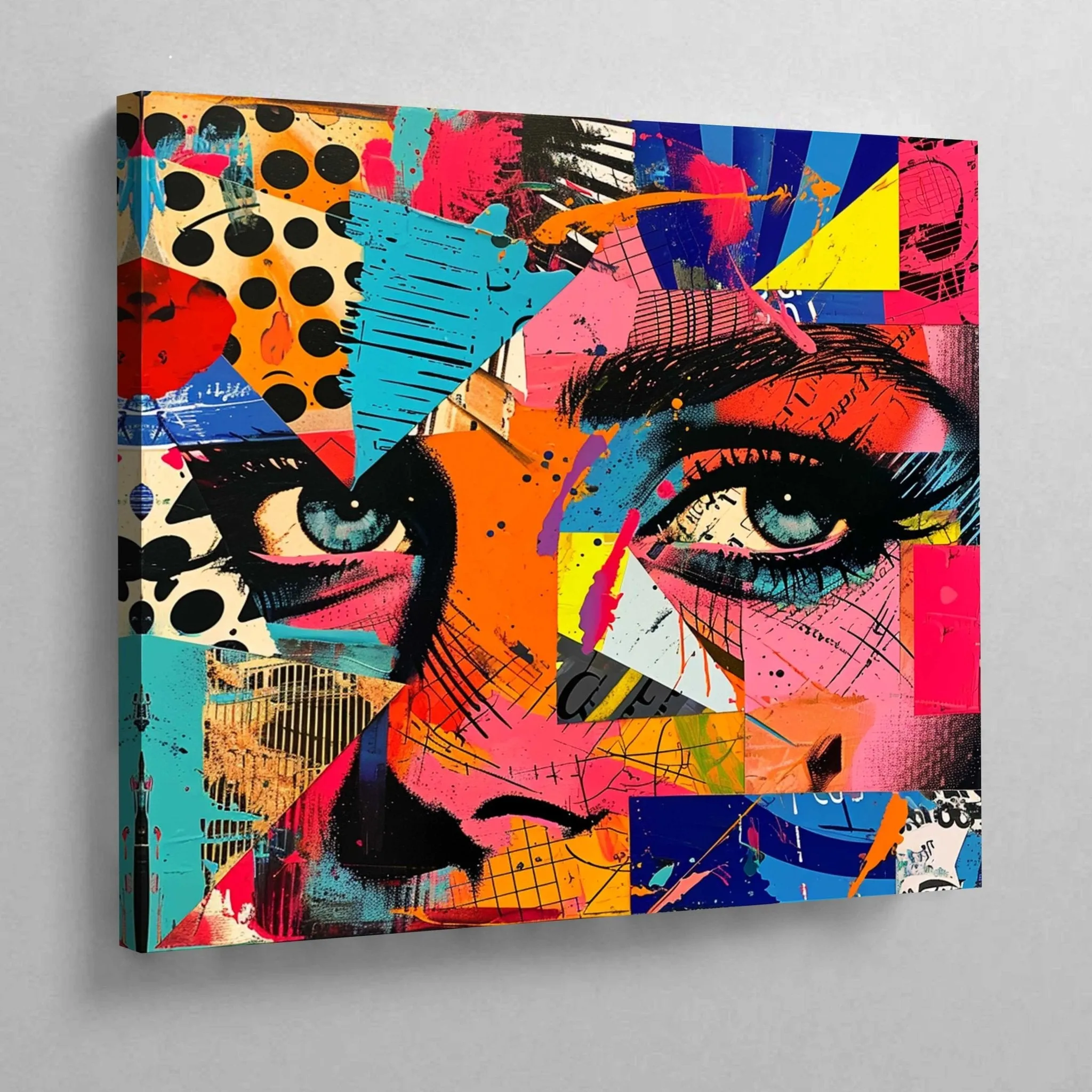 Woman Face Collage Canvas