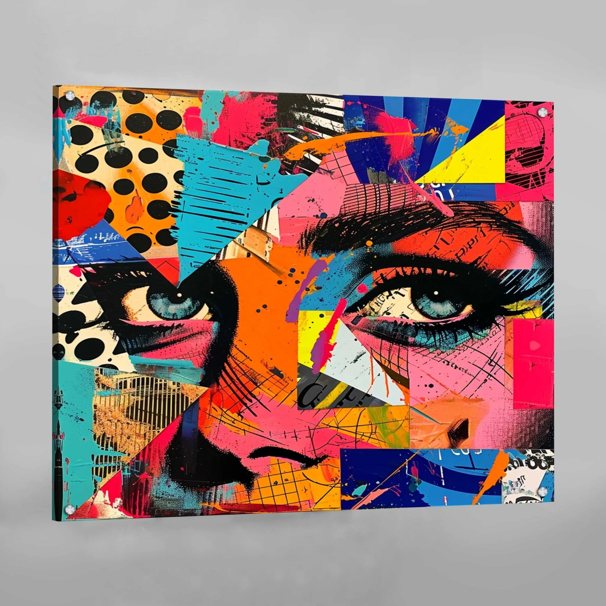 Woman Face Collage Canvas